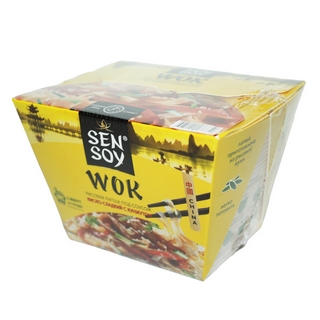 Лапша рисовая WOK Сенсой под Китайским соусом с кунжутом и имбирем 125г
